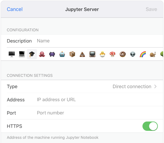 Juno Connect direct connection settings