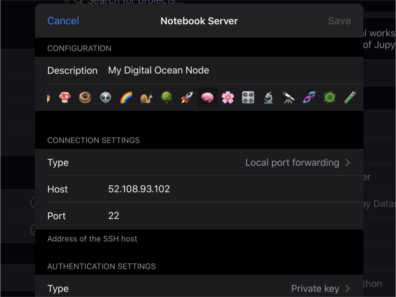 How to Connect an iPad to a Jupyter Notebook Server with SSH.